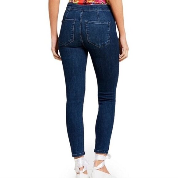 Free People Lace Skinny Jeans Retro 26 - Picture 3 of 10